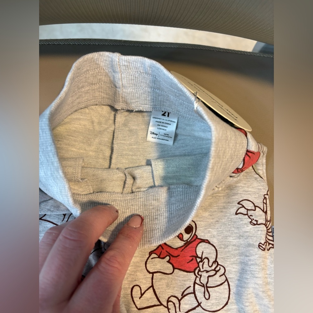 Little sleepies, Disney Winnie the Pooh up up and away jogger pants, size 2T NWT - Picture 4 of 4